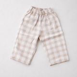Gingham-avonturenbroek Oatmeal