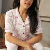 Dámske pyžamo Set Pink Toile de Jouy