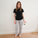Ladies Grey Fair Isle Pajamas Set