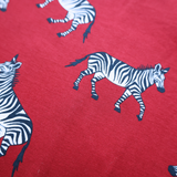 Dámske dlhé pyžamo z bambusu - Burgundy Zebra