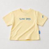 Παιδικό φαρδύ μπλουζάκι, κίτρινο, Slow Days