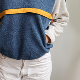 Θηλασμός Fleece ρετρό μπλε