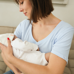 Breastfeeding T-Shirt V-Neck Baby Blue