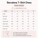 Barcelona Breastfeeding T-Shirt Dress Rusty Striped