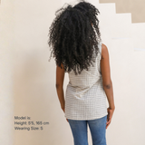 Sleeveless Breastfeeding Top Windowpane